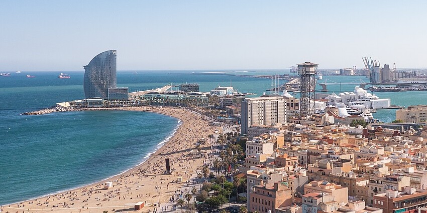 The interesting thing to do in Barcelona is to unwind under the sun at the Barceloneta Beach.