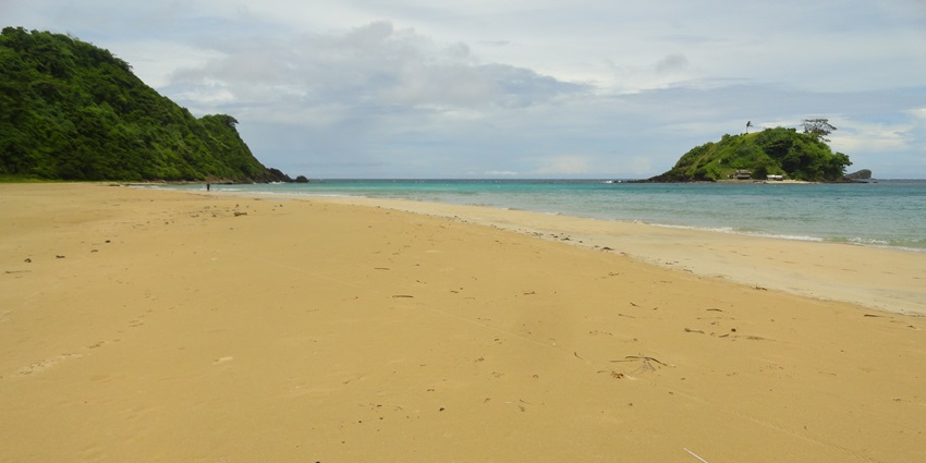 An image of Nacpan Beach, a unspoiled paradise with golden sand and peaceful waves
