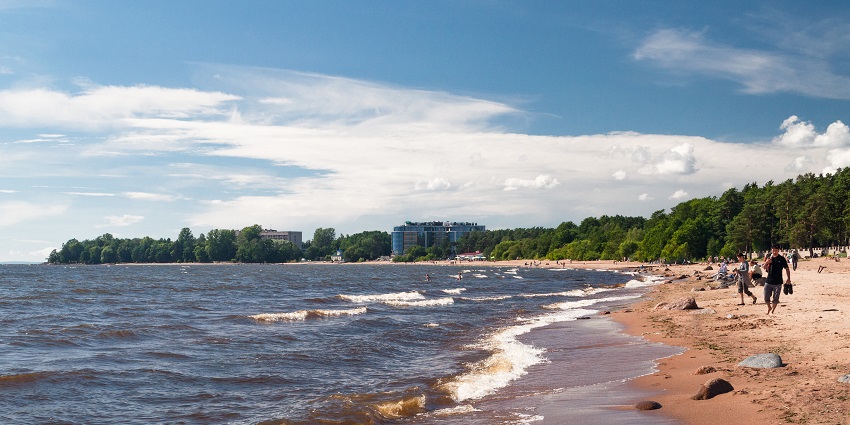One of the beaches in Russia is Repino Beach, a peaceful retreat with Baltic Sea breeze.