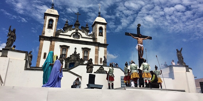 A theatrical show depicting the Passion of Christ in Brazil’s Rio de Janeiro.