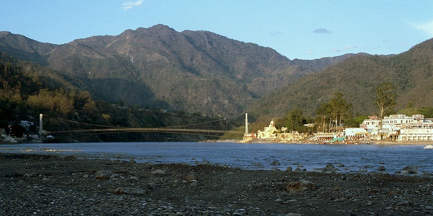 The beautiful locality of Rishikesh, ideal for bungee jumping.