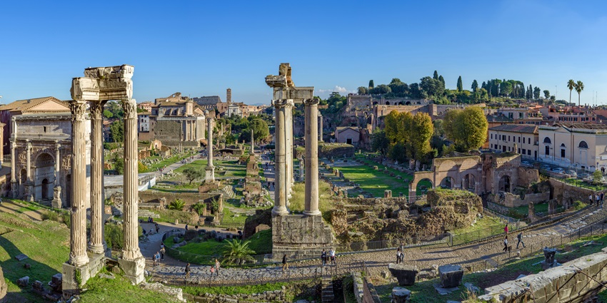 Roman Forum, an open-air museum and one of the top places to visit in Rome, Italy.