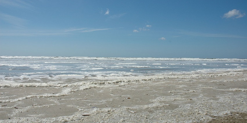 An image of Rømø Beach, showcasing the expansive sandy shores .