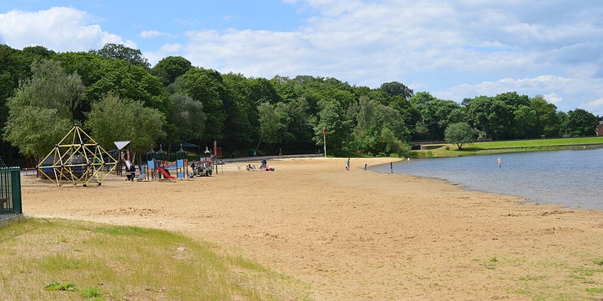 Ruislip Lido, a serene Lake Beach with woodland trails and scenic magnificence.