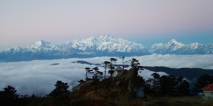 Sandakphu, the highest point in West Bengal, showcasing breathtaking mountain views.