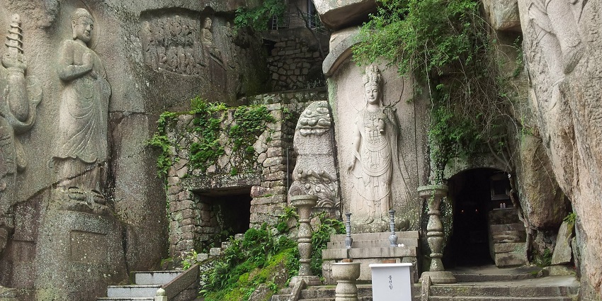 The secluded temple is known for its stone-carved Buddha statues and tranquillity.