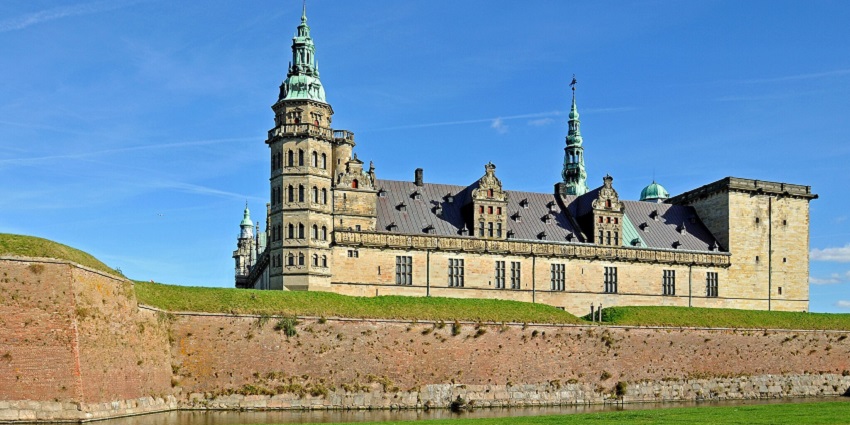 An image of the Kronborg Castle in Elsinore, the inspiration for Shakespeare's Hamlet.
