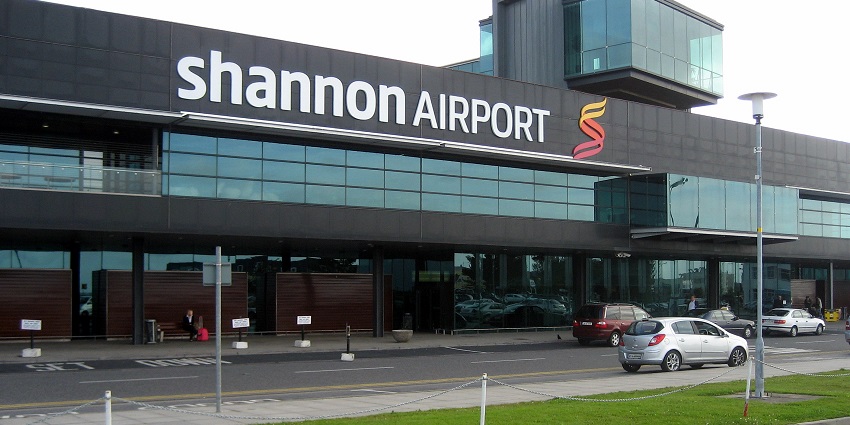 An image of an aircraft at Shannon Airport, one of the famous airports in Ireland.