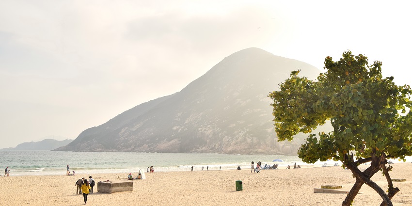 One of the Hong Kong beaches, a picturesque retreat away from the busy city life.