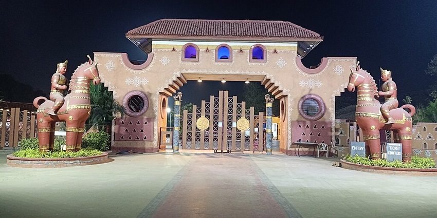 An image showing the main entrance on the front side of Uppal Shilparamam, the best place near GravityZip.