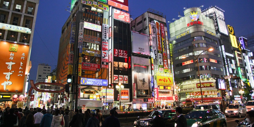 Shinjuku is a famous place for shopping in Tokyo with skyscrapers and vibrant nightlife.