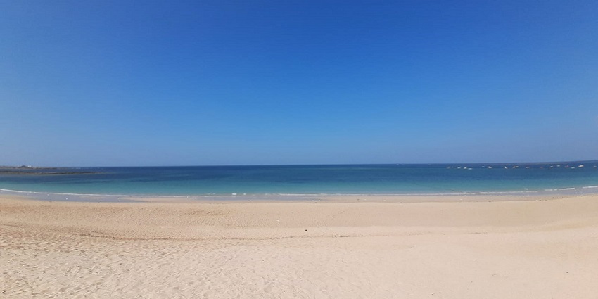 Image Of the beautiful Shivrajpur Beach during the day time in Dwarka