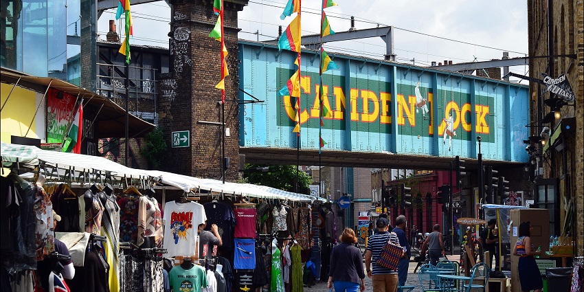 Camden market has more than 1,000 places to shop, eat, drink and dance