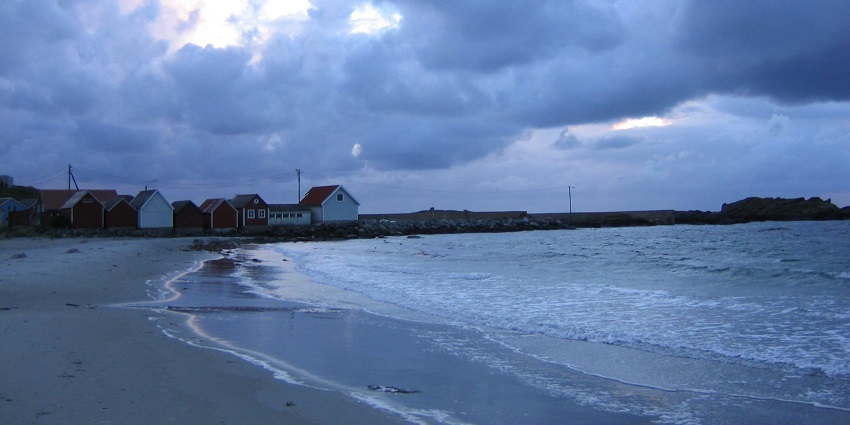An image of Sola Beach and its environs in Stavanger, a beautiful beach in Norway.