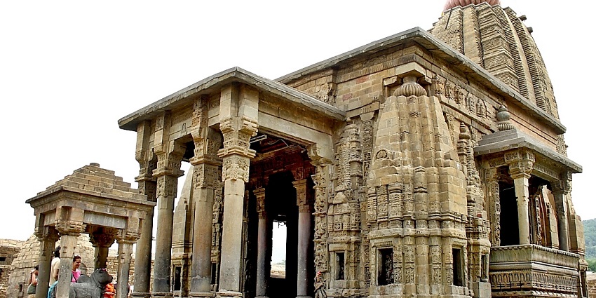 Side view of Baijnath Temple in Kangra District, Himachal Pradesh