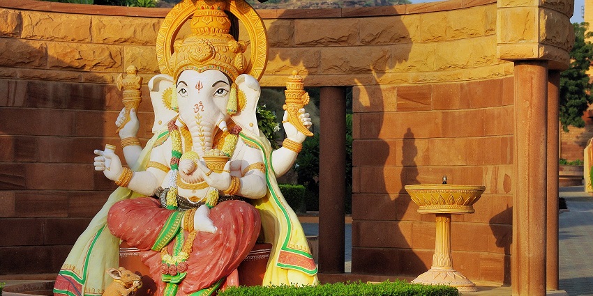 Hindu temple, dedicated to Lord Ganesha, attracting devotees for blessings and religious ceremonies.