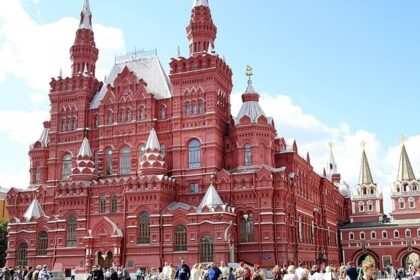 The State Historical Museum showcases artefacts from Russia’s rich history and culture.