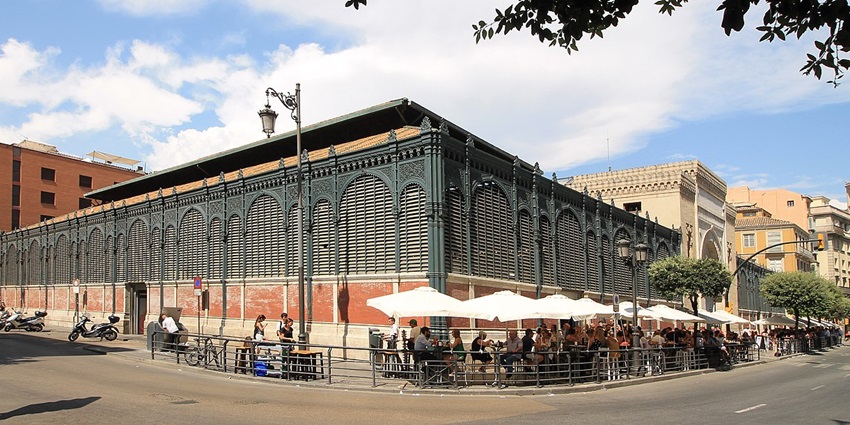 A market hall in Atarazanas Market, offers a variety of special delicacies