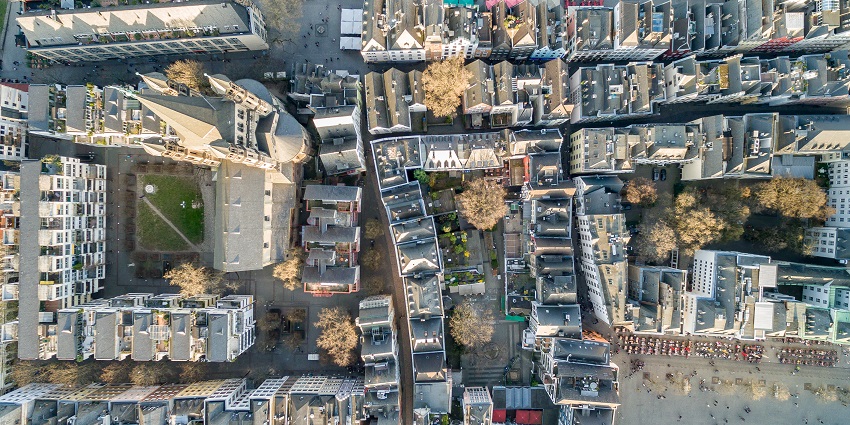 Image of an aerial view of Cologne Old Town, anyone wondering what to do in Cologne.