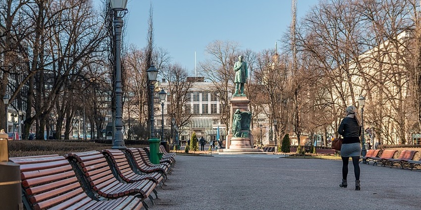 An image of Esplanadi Park, a remarkable thing to see in Helsinki, Finland