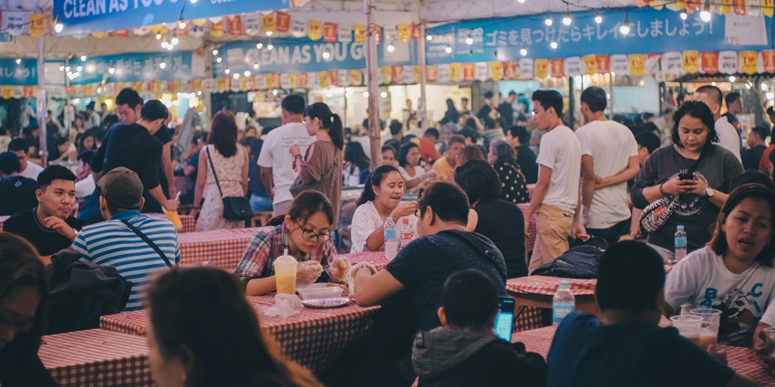 Vibrant Cebu nightlife offers diverse street food and local delicacies.