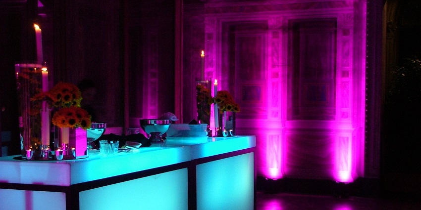 Experience Venezuela nightlife in a high-energy club with neon lights,and pulsating beats