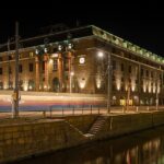 An image showing a full moon over Stockholm, capturing the essence of Sweden nightlife.