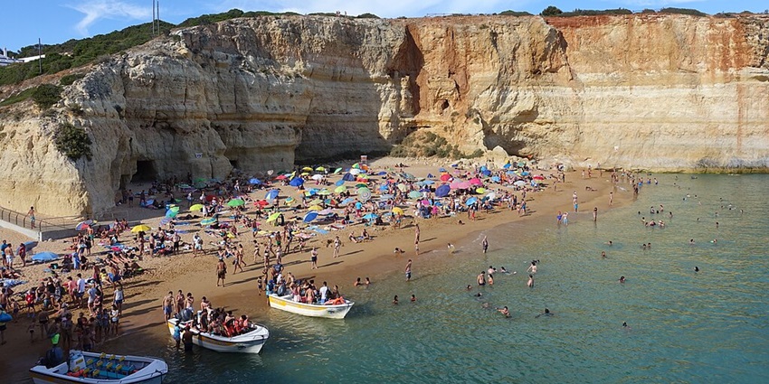 Brave the waves and swim into the breathtaking Benagil Cave