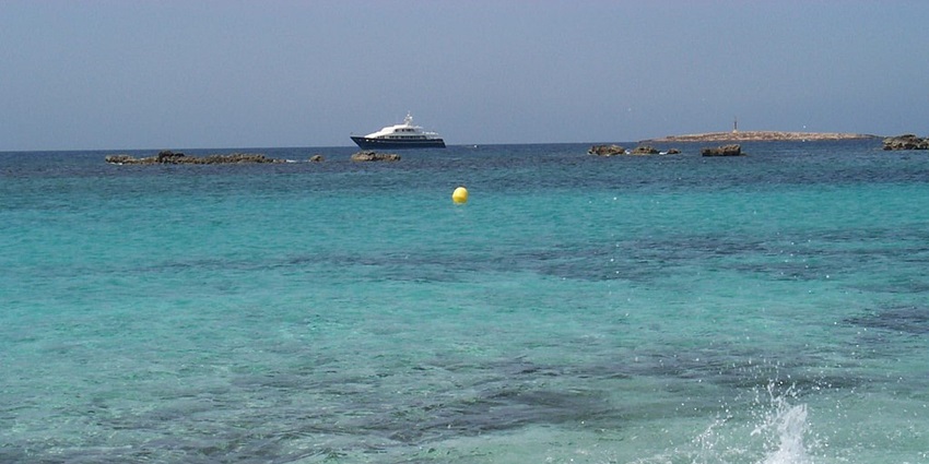 Boating at the famous island of Formentera