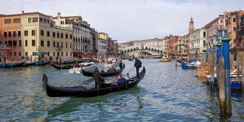 A gondola ride to tour the Grand Canal is a fun activity.