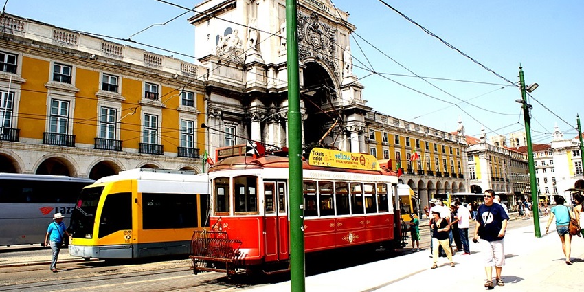Taking a ride on the tram is another one of the fun things to do in Lisbon, Portugal.