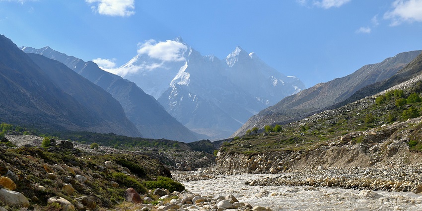 View of Tapovan with unmatched views of the land, mountains and river.