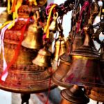 An image of bells at Tarakeswar Temple with its grand architecture and peaceful surroundings