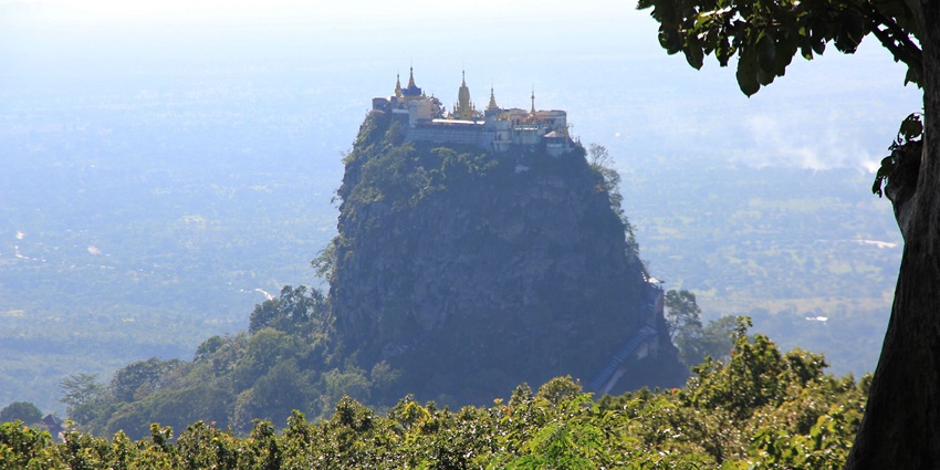 Monastery on the hills of beautiful land of Myanmar