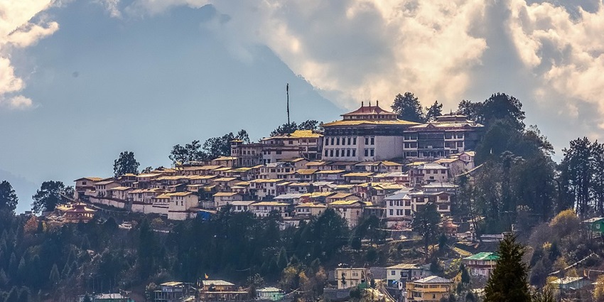 A stunning image of Tawang Monastery, a famous place to see in the Northeast in December.