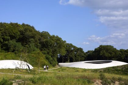 An image of Teshima Art Museum’s organic architecture harmonising with nature’s elements