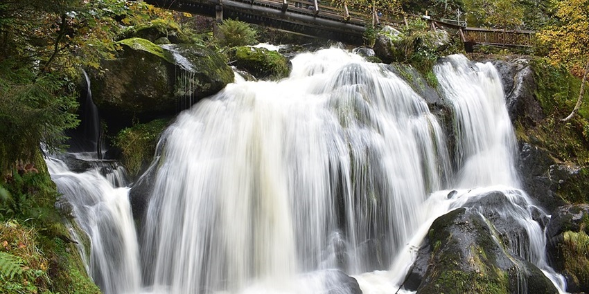 An Image of the Triberg Waterfall in the Black Forest, among the tourist places in Germany.