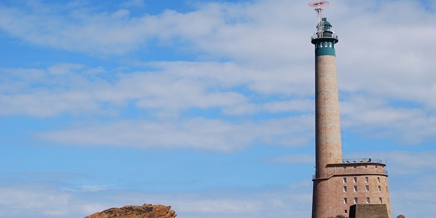 Image of a historic lighthouse Roches Douvres offering coastal views and maritime charm