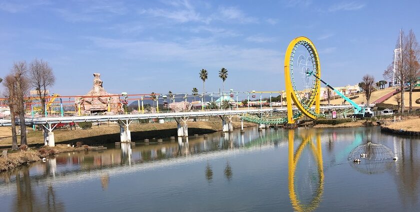 Panoramic image of theme parks in Spain Barcelona–best place for family vacation