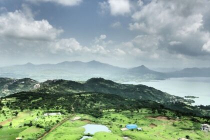 A view of mesmerising Pawna Lake from Lohgad Fort near Lonavala in Maharashtra.