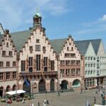 An image showing a view of Romerberg, one of the best things to see in Frankfurt, Germany.