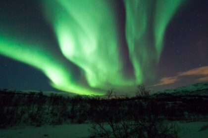 An image of the Northern Lights at Tromso, one of the best things to see in Norway.