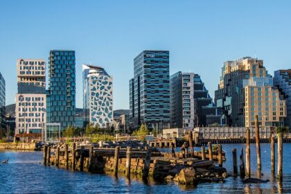 An image of body of water near city buildings a remarkable thing to see in Oslo