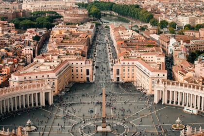 Tourists enjoying dinner at the Piazza Vittorio, one of the top things to do in Rome