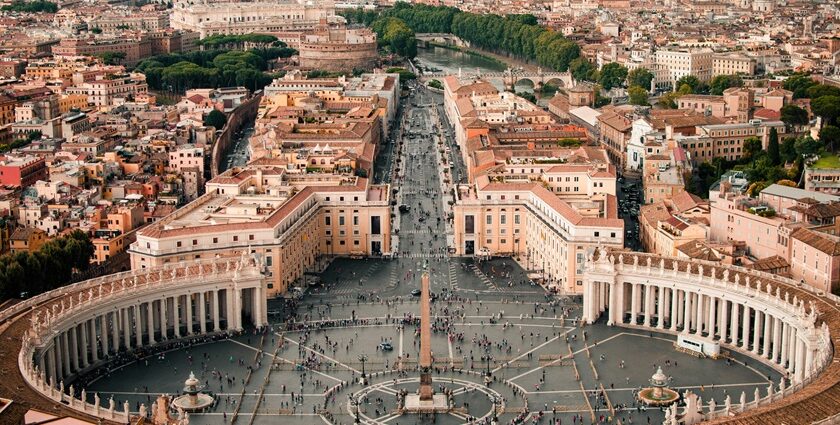 Tourists enjoying dinner at the Piazza Vittorio, one of the top things to do in Rome