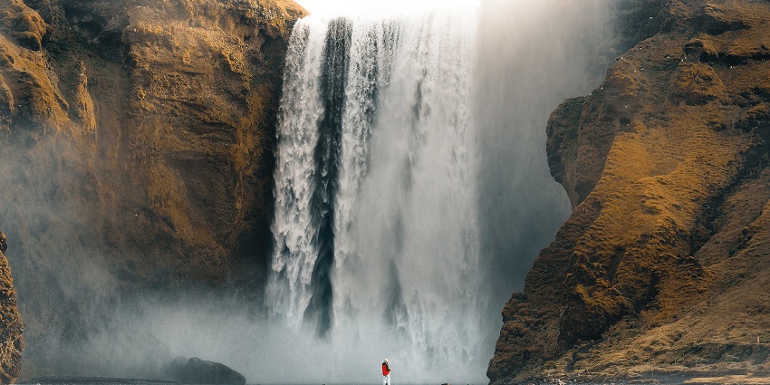 An image of a waterfall that resembles the Todtnau Waterfall, a famous waterfall in Germany.
