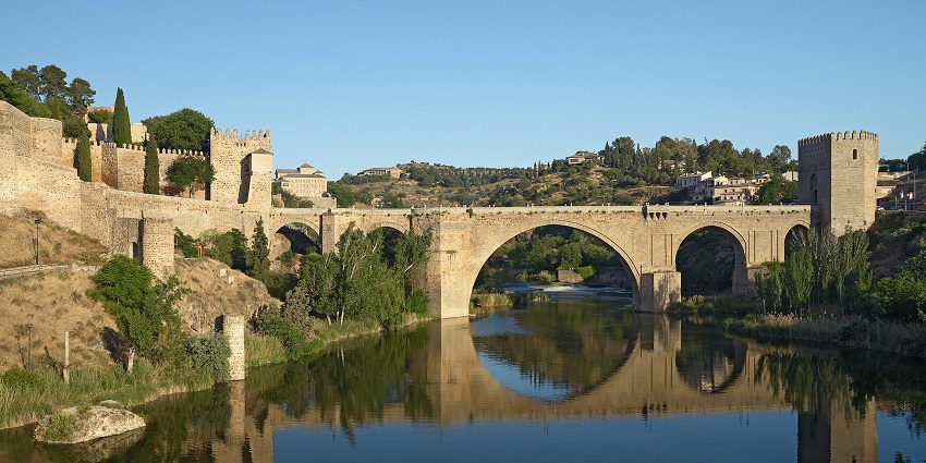 Puente de San Martín. Toledo, Spain. View from the north-west