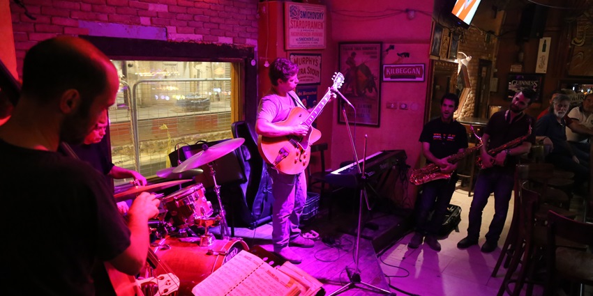 A vibrant bar with DJ sets and an energetic ambience in Bratislava, Slovakia