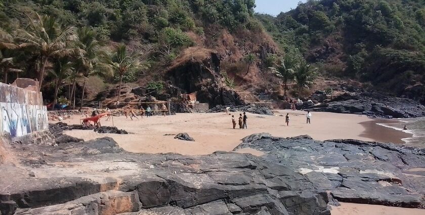 Stunning sunset at the Gokarna Beach in Karnataka.