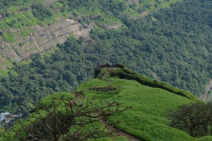 An image of a view of Rajmachi Fort in Rajmachi, one of the places for trekking in Western Ghats